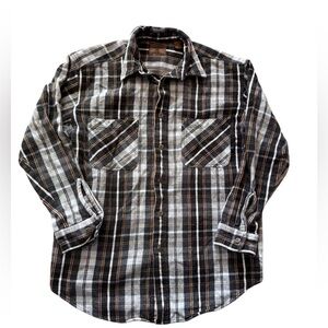 Vintage St. John’s Bay Heavyweight Flannel Shirt Men’s Large Tall 100% Cotton